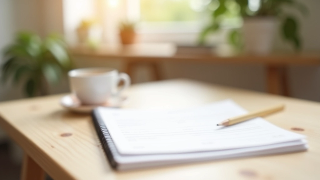 Routine du matin avec café, calendrier et liste de tâches sur une table